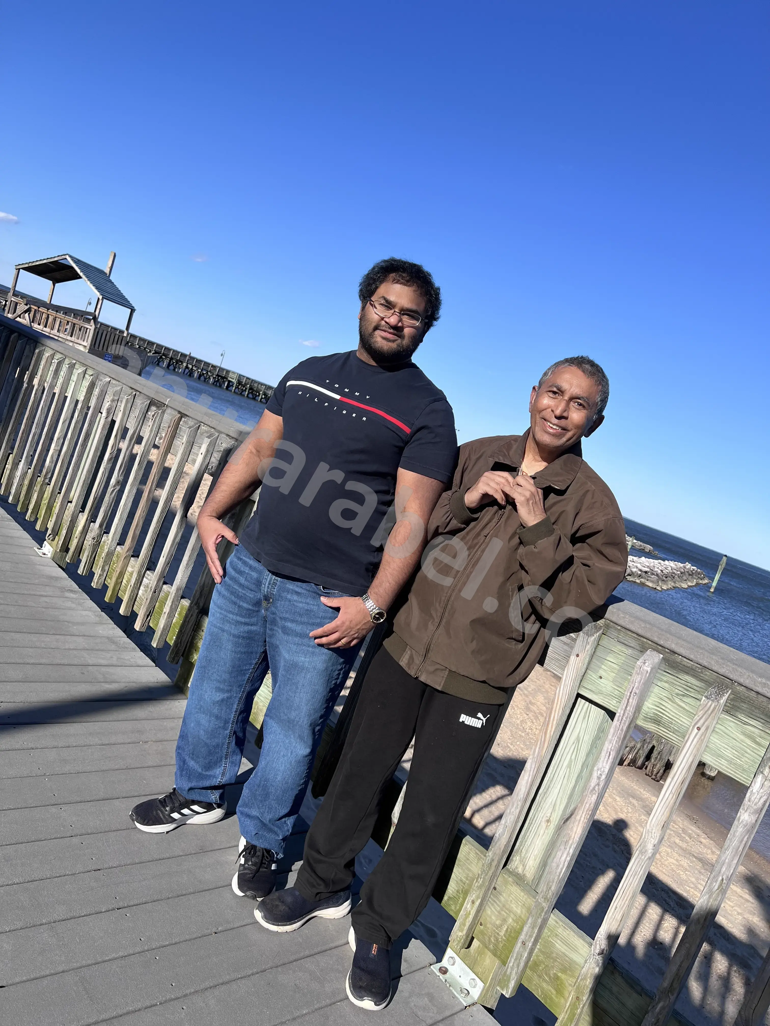 Anura with Chamara, Jayamini, and Ruwanthi at North Beach, Maryland