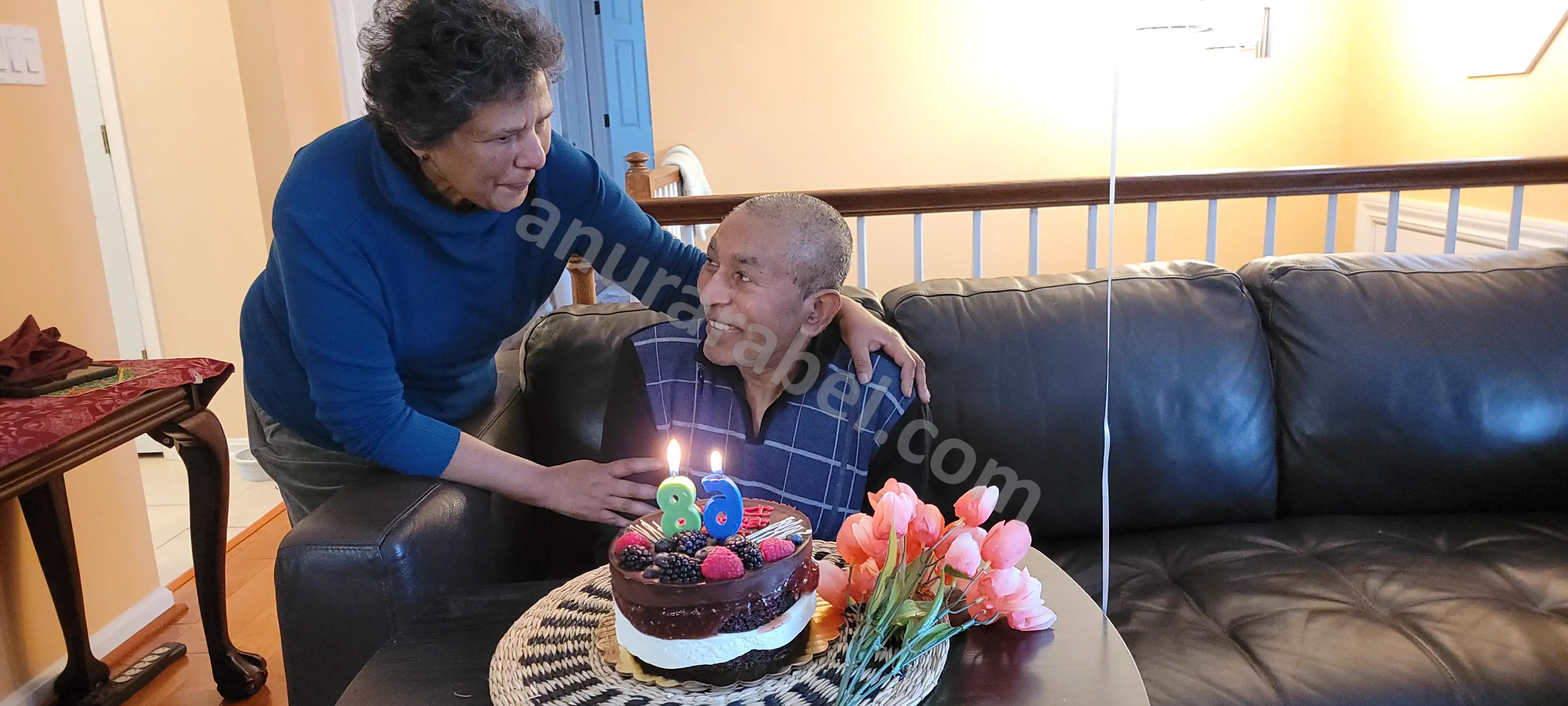 Anura with Jayamini, Chamara, and Ruwanthi on his 68th Birthday 2025
