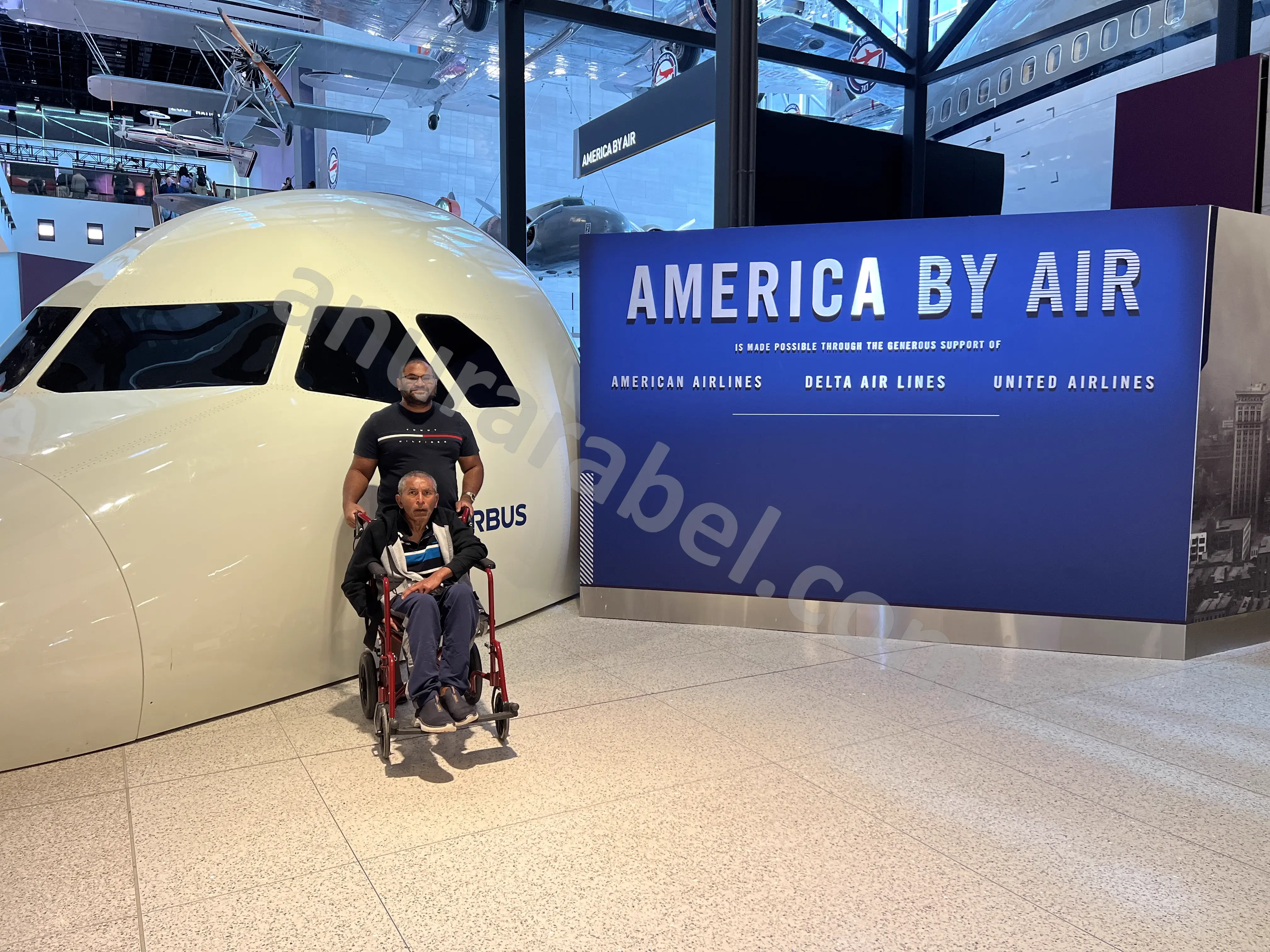 Anura with Jayamini, Chamara, and Ruwanthi at Smithsonian's National Air and Space Museum in Washington, DC