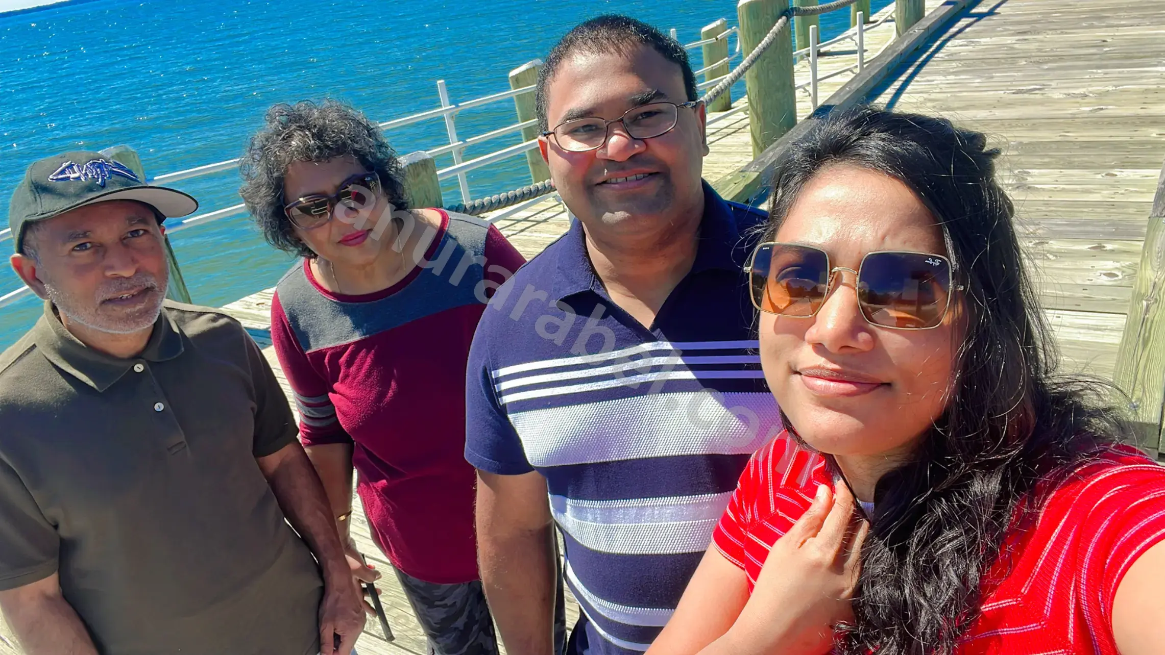 Anura, Jayamini, Chamara, and Ruwanthi at Piney Point Lighthouse Museum & Historic Park in Piney Point, Maryland